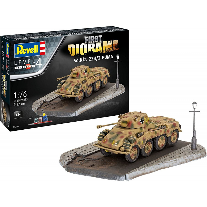 Maquette FIRST DIORAMA SET SD KFZ 234 2 PUMA 1 76 REVELL