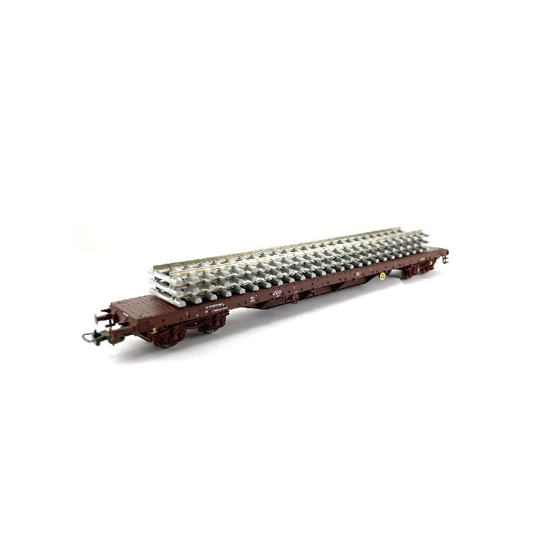 Miniature Wagon Plat Avec Chargement De Rails Sncf Piko