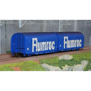 Miniature WAGON BACHE 3 ESSIEUX FLUMROC SNCF 1 87 JOUEF