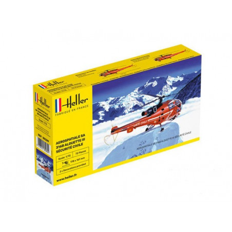 ALOUETTE III SECURITE CIVILE 1/72 HELLER