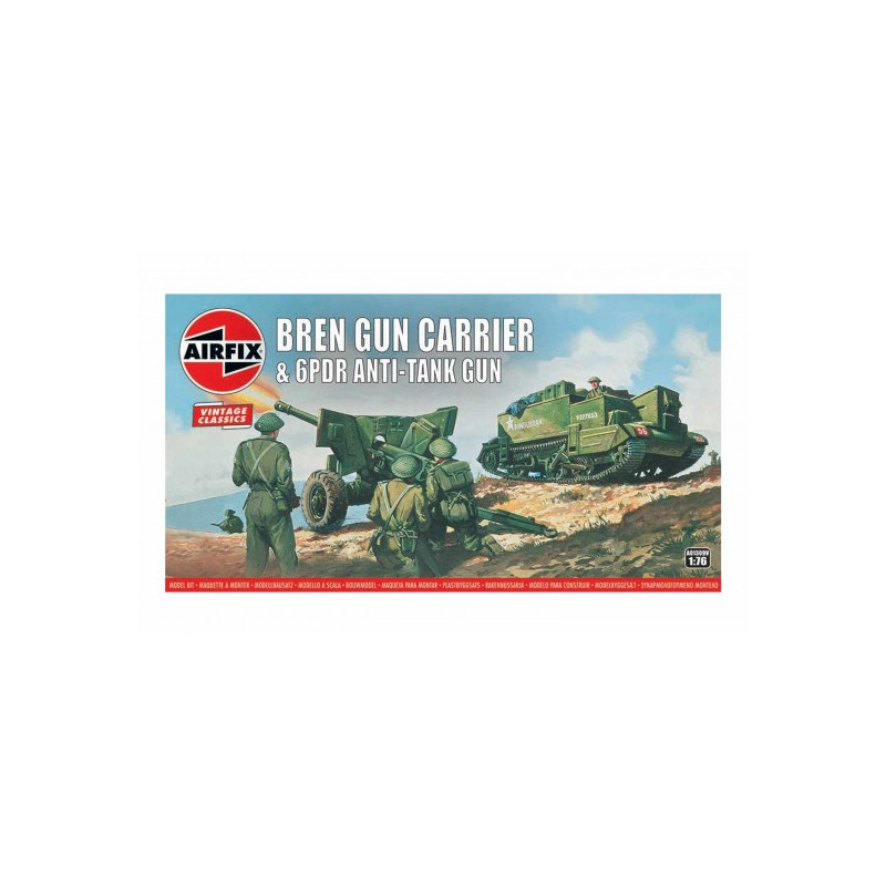 Maquette BREN GUN CARRIER & 6PDR ANTI-TANK GUN 1/76 AIRFIX