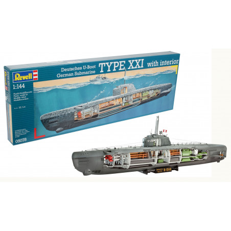 U-BOAT TYPE XXI & INTERIEUR 1/144 REVELL