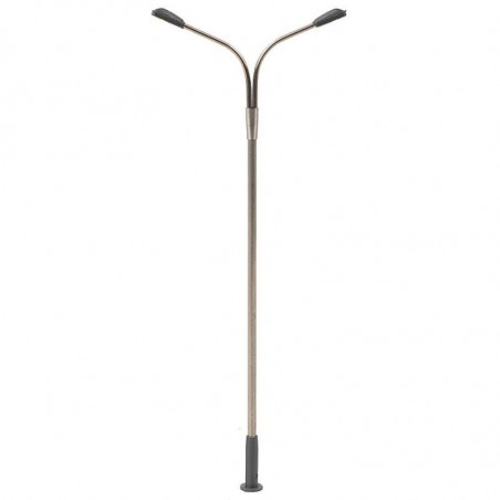 1/87 FALLER  LAMPADAIRE A COL DE CYGNE DOUBLE A LED