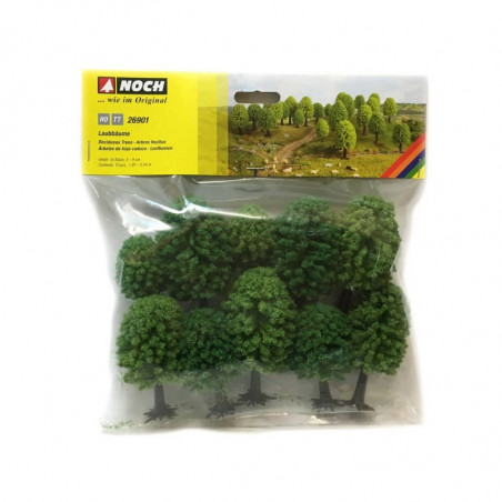 1/87 NOCH 10 ARBRES FEUILLUS DE 5 A 9 CM 1