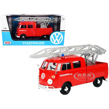 VW T1 CHARIOT A RIDELLES POMPIER 1/24 MOTORMAX