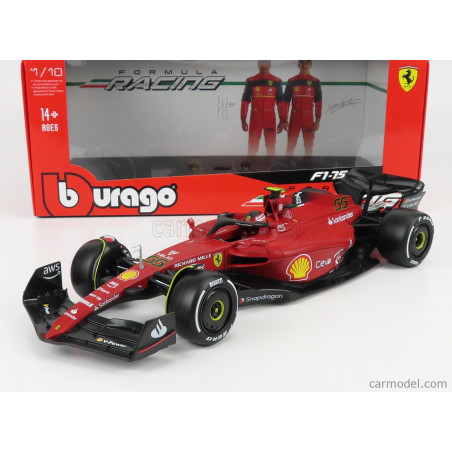 FERRARI F1 F1-75 TEAM SCUDERIA FERRARI N°55 CARLOS SAINZ 2022 1/18 BURAGO