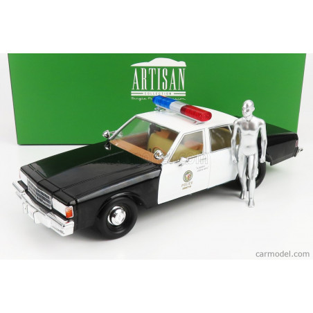 CHEVROLET CAPRICE METROPOLITAIN POLICE 1987 TERMINATOR 2 LE JUGEMENT DERNIER AVEC FIGURINE 1991 1/18 GREENLIGHT