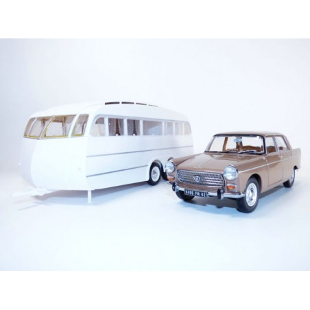 PEUGEOT 404 1965 + CARAVANE HENON 1/18 NOREV