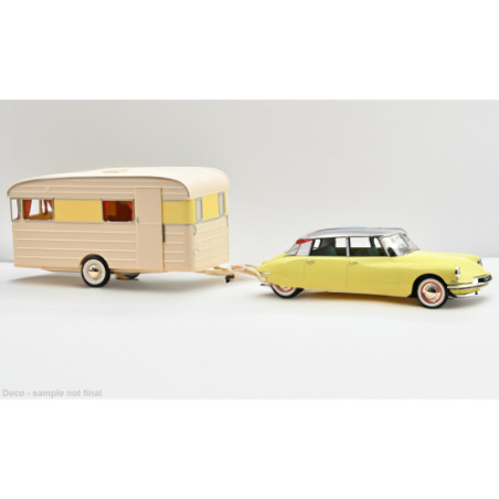 CITROEN DS 19 1960 & CARAVANE DINGUE PANORAMIC 1/18 NOREV