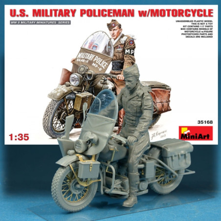 POLICE MILITAIRE US A MOTO 1/35 MINIART