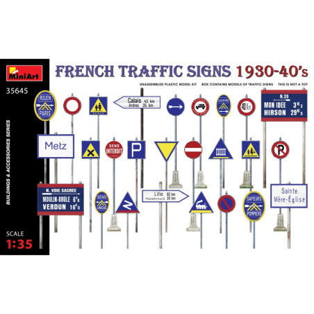 PANNEAUX ROUTIERS FRANCAIS 1930-1940 1/35 MINIART