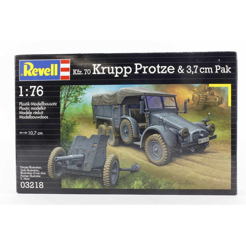 Maquette KRUPPE PROTZE KFZ 69 WITH 3.7 CM PAK 1/76 REVELL