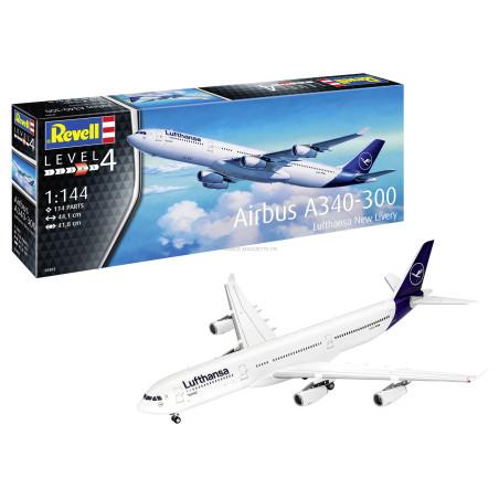 AIRBUS A340-300 LUFTHANSA NOUVELLE LIVREE 1/144 REVELL