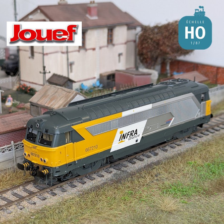 1/87 JOUEF LOCOMOTIVE DIESEL BB 667210 LIVREE INFRA STRUCTURE SNCF ANALOGIQUE