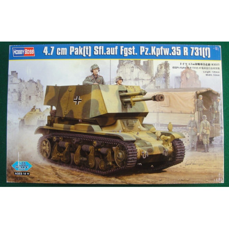 4.7 CM PAK(T) SFL.AUF FGST.PZ.KPFW.35 R 731(F) 1/35 HOBBY BOSS