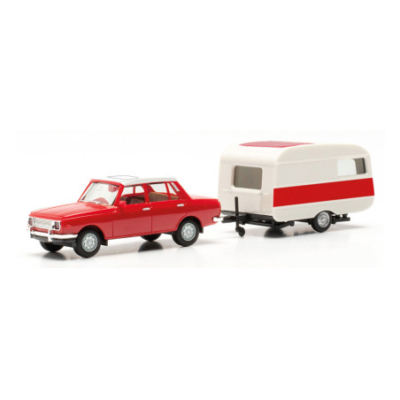 1/87 HERPA WARTBURG 353 82 LIMOUSINE AVEC CARAVANE