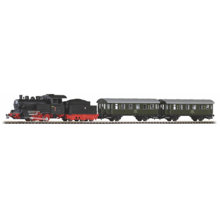 1/87 PIKO COFFRET DE DEPART LOCOMOTIVE VAPEUR + VOITURES VOYAGEURS PKB  ANALOGIQUE