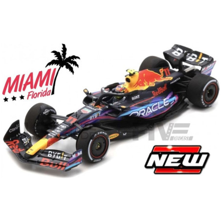 RED BULL F1 RB19 TEAM ORACLE RED BULL RACING N°11 SERGIO PEREZ GRAND PRIX DE MIAMI 2023 1/18 BURAGO