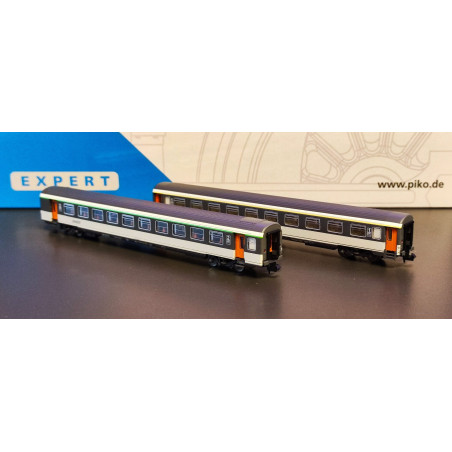 1/160 PIKO COFFRET 2 VOITURES CORAIL SNCF