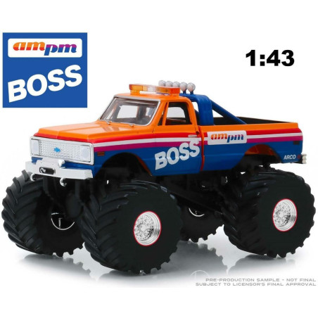 CHEVROLET K-10 MONSTER TRUCK BOSS AM/PM 1972  1/43 GREENLIGHT