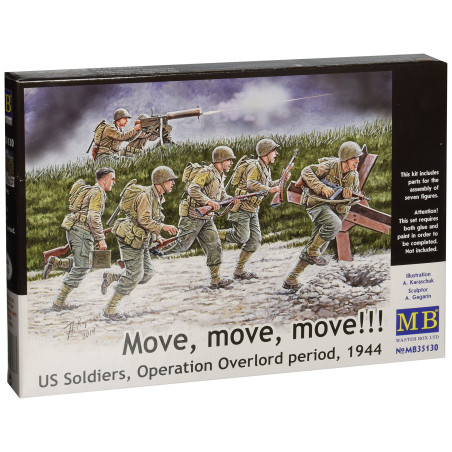 MOVE MOVE MOVE US INFANTERIE OPERATION OVERLORD 1944 1/35 MASTERBOX