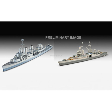 PACIFIC WARRIORS ( USS FLETCHER & USS INDIANAPOLIS ) 1/700 REVELL 1