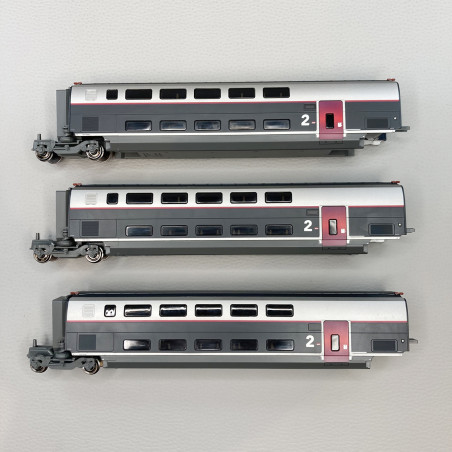 1/87 JOUEF COFFRET 3 VOITURES INTERMEDIAIRES TGV DUPLEX SNCF