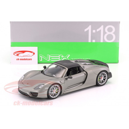 PORSCHE 918 SPYDER HARD TOP AVEC TOIT CARBONE 2012 1/18 WELLY