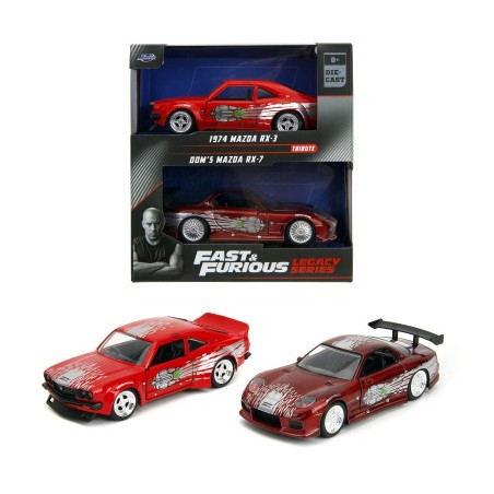 TWIN PACK MAZDA RX3  / MAZDA RX7 FAST AND FURIOUS  1/32 JADA