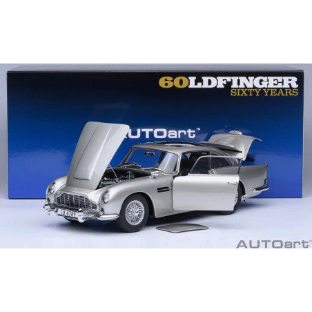 ASTON MARTIN DB5 COUPE 1964 JAMES BOND 007 GOLDFINGER 1964 AVEC ARMES 1/18 AUTOART