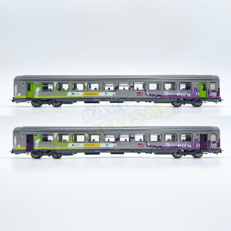 1/87 PIKO COFFRET 2 VOITURES CORAIL VTU REMI SNCF