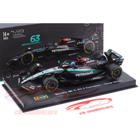 MERCEDES GP F1 W15 EQ PERFORMANCE TEAM AMG PETRONAS N°63 GEORGES RUSSEL 2024 1/43 BURAGO